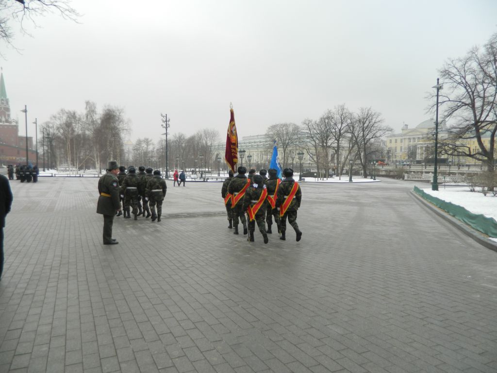 Торжественное построение воспитанников военно-патриотических объединений системы Трудовых резервов